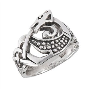 Sterling Silver Celtic Knot DRAGON Ring(Sizes 4,5,6,7,8,9,10,11,12,13)