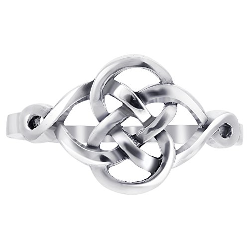925 Sterling Silver Celtic Knot Design Ring
