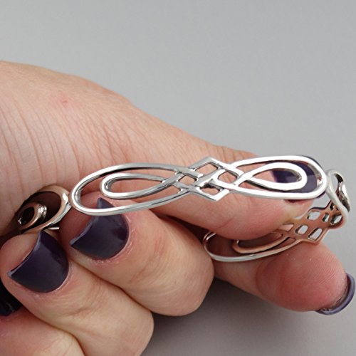 Sterling Silver Celtic Knot Infinity Cuff Bracelet