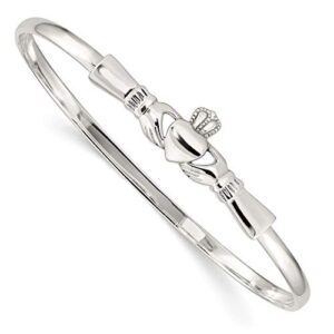 ICE CARATS 925 Sterling Silver Irish Claddagh Celtic Knot Bangle Bracelet Cuff Expandable Stackable Flexible Fine Jewelry Ideal Gifts For Women Gift Set From Heart