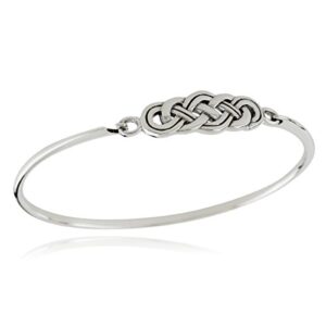 Sterling Silver Celtic Knot Bangle Bracelet