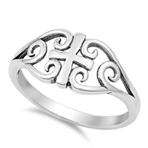 Cross Ring 925 Sterling Silver Filigree Celtic 4-10