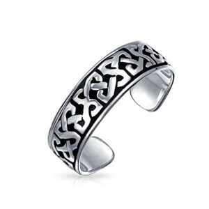 Celtic Knot Mid Finger Ring 925 Silver Adjustable Toe Rings