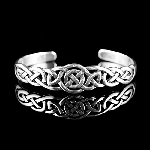 Sterling Silver Celtic Knot Weave Cuff Bracelet