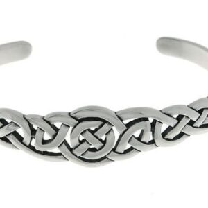 Jewelry Trends Sterling Silver Celtic Round Knot Bangle Bracelet
